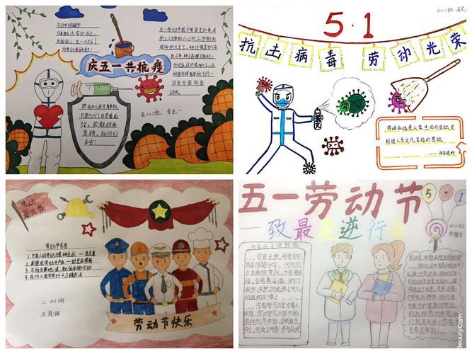 五一劳动节新型冠状病毒手抄报五一劳动节手抄报