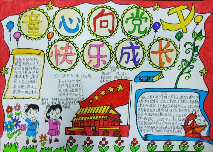 初中部开展 百年礼赞 童心向党 主题手抄报评比活动