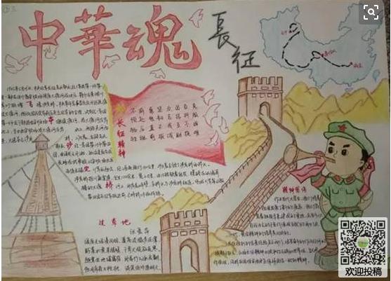 长征精神的内涵的手抄报长征手抄报