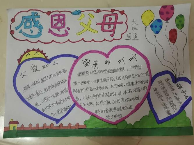 第三组同学的任务清单是设计一张感恩父母的手抄报 表达对父母的感情.