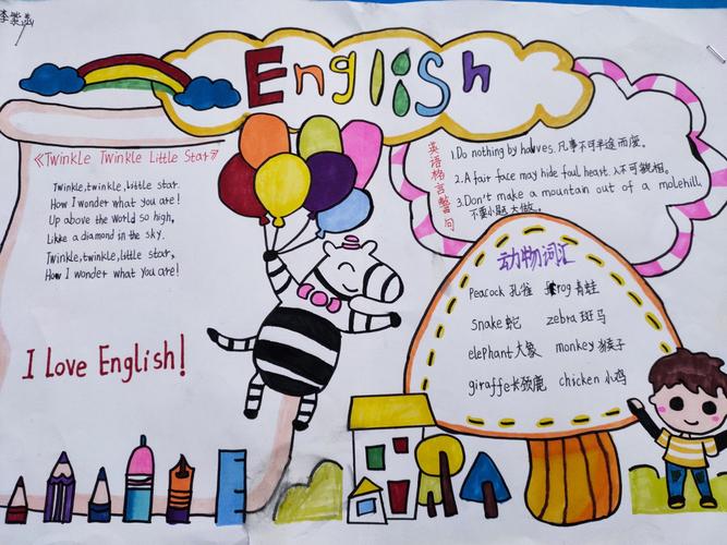 回郭镇北寺小学英语手抄报展 写美篇 为激发孩子们学英语的兴趣