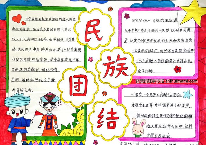 民族团结一家亲 同心共迎二十大 主题手抄报-图7