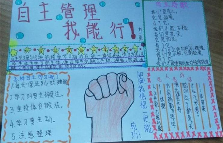 学生的自主管理手抄报小学生的手抄报