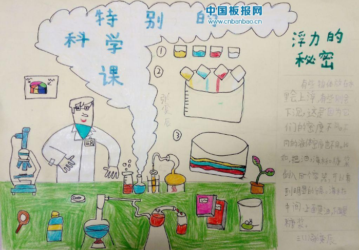 小学科学手抄报 特别的科学课手抄报