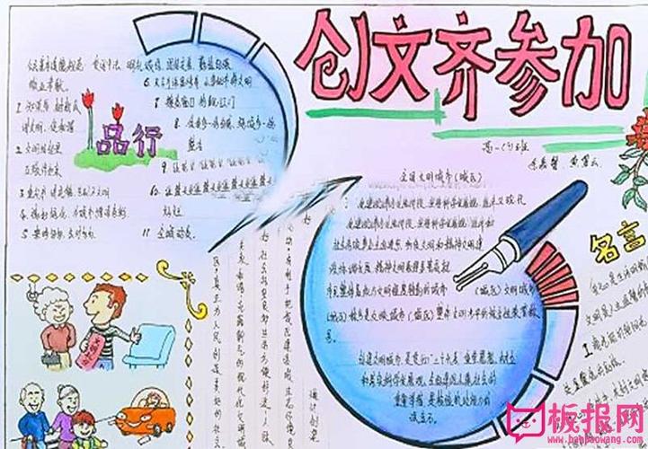 文明城市手抄报图片文明城市靠大家