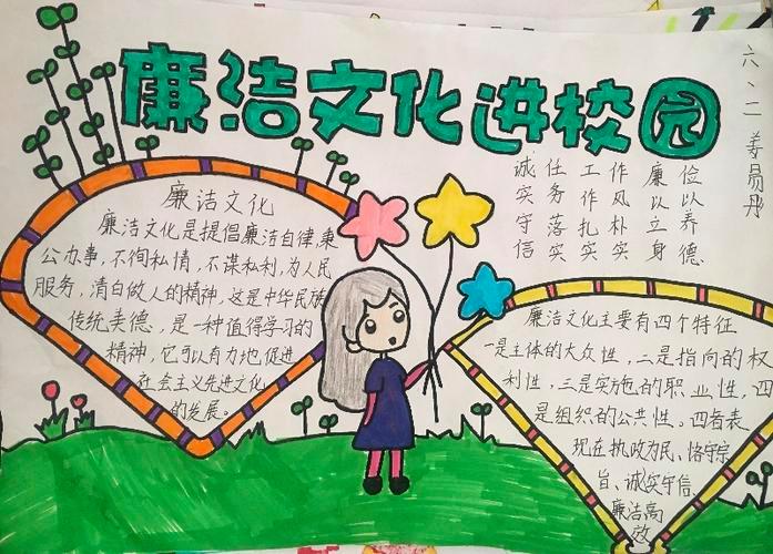 清正廉洁走进校园手抄报清正廉洁手抄报