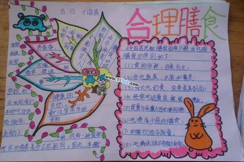 合理膳食手抄报版面设计图