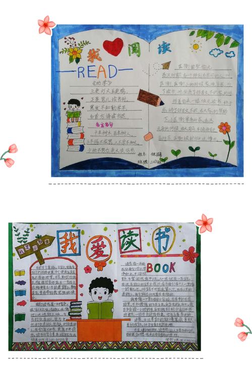 快乐阅读 放飞梦想 清水河学校第二小学二年级组寒假手抄报评比