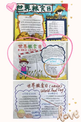 世界粮食日 科大柳林小学优秀手抄报展示