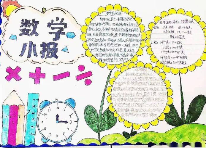 灞桥教育东城一小用数之美展示自我四年级一班数学手抄报展示