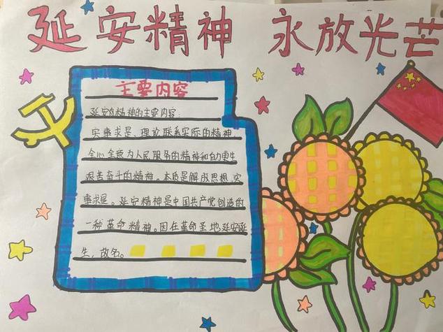 延安精神进校园永放光芒手抄报 廉洁进校园手抄报
