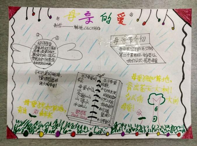 五年级母亲节手抄报作品展