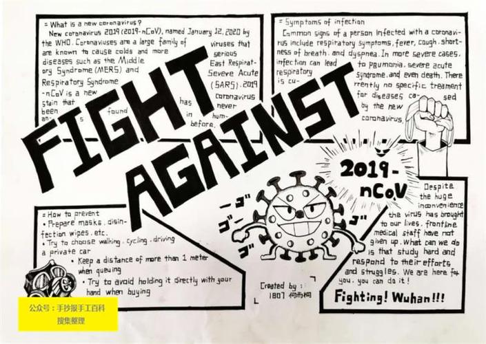 抗疫手抄报英文版 抗疫手抄报英文版