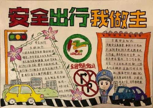 潍坊市中小学生交通安全手抄报大赛优秀作品展示 系列二