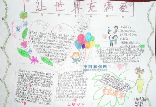 抗疫情让世界充满爱手抄报未来世界手抄报
