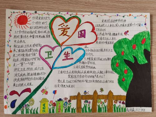 富源县第二小学三年级 7 班爱国卫生 七个专项行动 手抄报制作活动