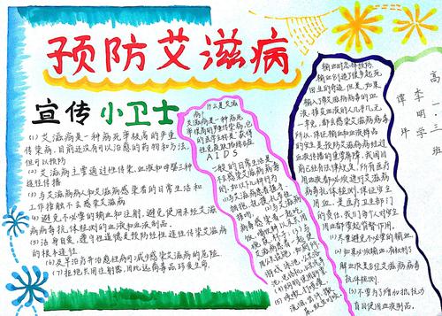 为艾呐喊---欢迎参加 四川省邻水实验学校艾滋病预防手抄报比赛 评选
