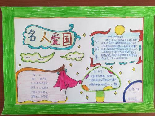 手抄爱国名人手抄报爱国名言手抄报