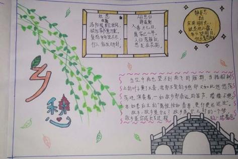 关于送思乡诗的手抄报思乡手抄报