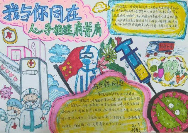 青岛电子学校心育节感恩有你心手相连手抄报选刊1