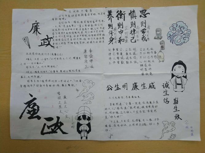 廉政 主题手抄报