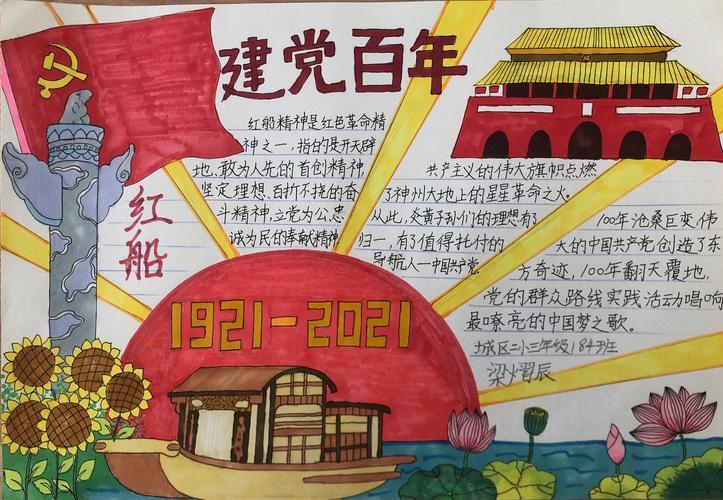 手抄报图片历史 传承红色基因商城四小开展纪念商城起义90周年主题手