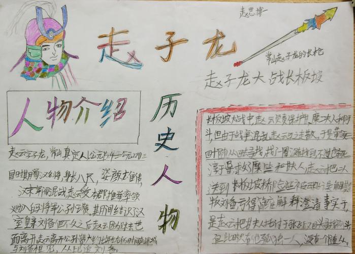 手抄报评比风雅史话 书画先贤-----东塍中学七年级历史人物手抄报活动