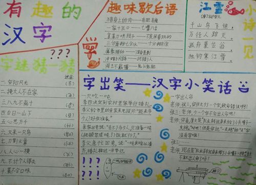 神奇的汉字手抄报图片