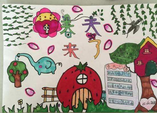 关于春天的黑板报大全图片大全 - 我家的国庆手抄报