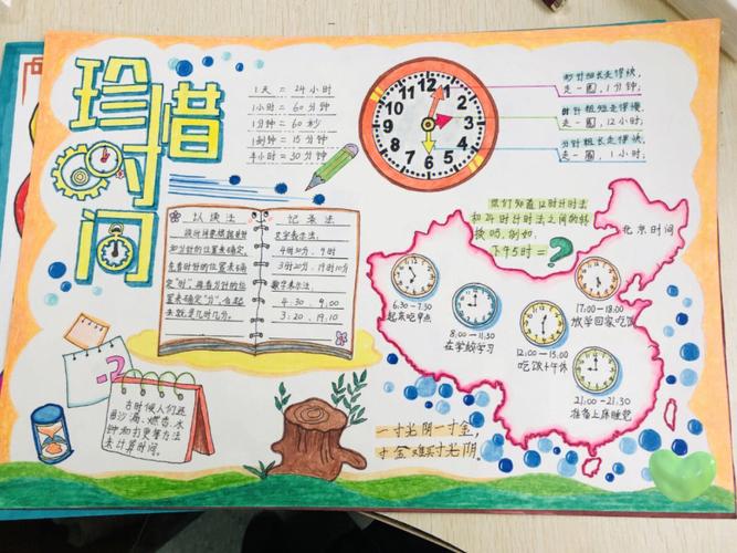 时间手抄报数学手抄报模版二年级 时间手抄报数学手抄报模版二年级