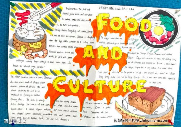 美食与文化为主题的英语手抄报