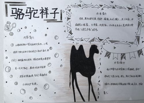 名著阅读 孩子们闪光的手抄报 《骆驼祥子》作业展示