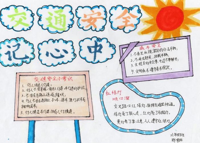 洮南市中小学生交通安全手抄报大赛优秀作品展示 第二批