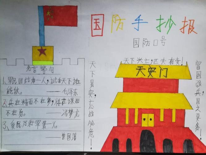幼儿园消防教育手抄报国防教育手抄报