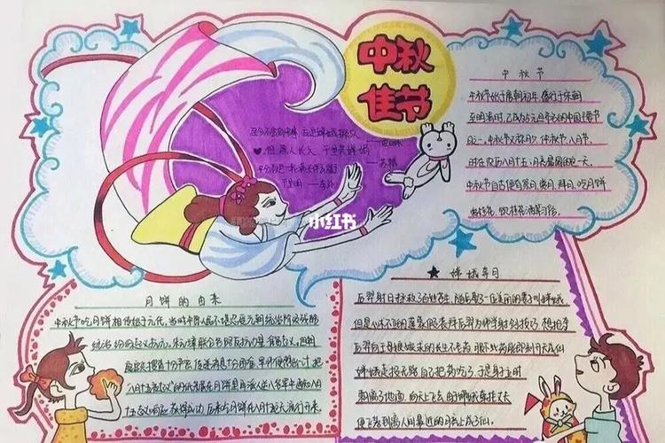 手抄报 漫画 嫦娥 中秋节