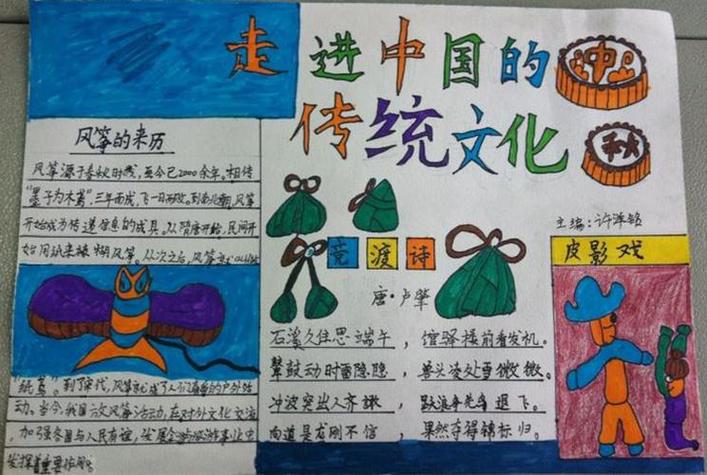 走进中国传统文化手抄报图片