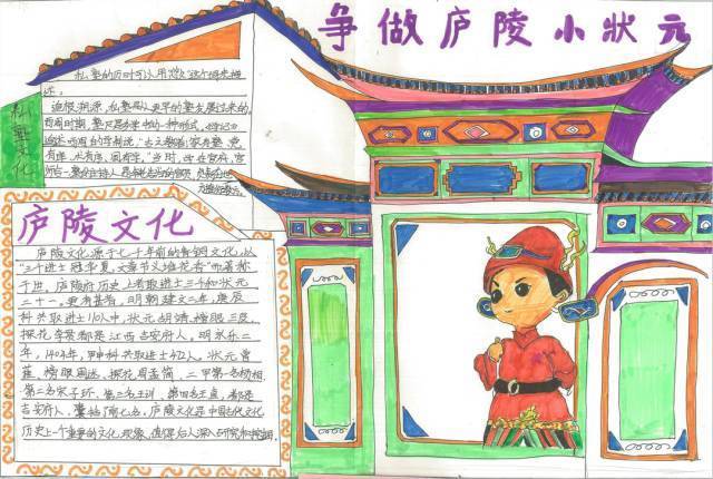关于品读庐陵的手抄报手抄报简单又漂亮