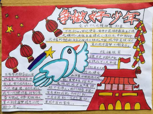 郑州市江山路第一小学开展争做新时代好队员手抄报制作展评活动