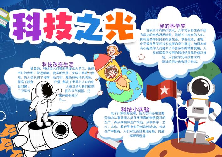 科技小报手抄报科技伴我行电子版模板1docx1页