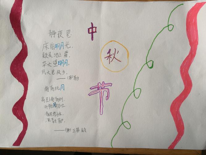 中秋手抄报展
