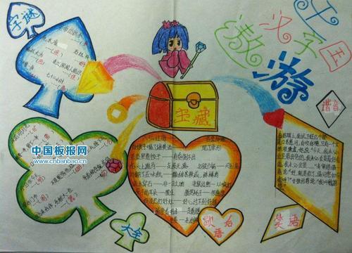 版面设计图欣赏遨游汉字王国手抄报五年级遨游汉字王国手抄报板块设计