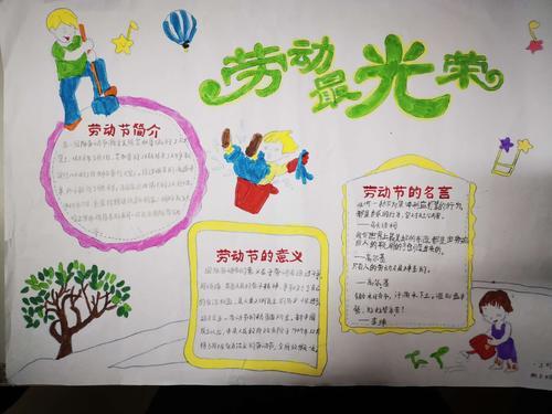 小度播放劳动结手抄报劳动手抄报