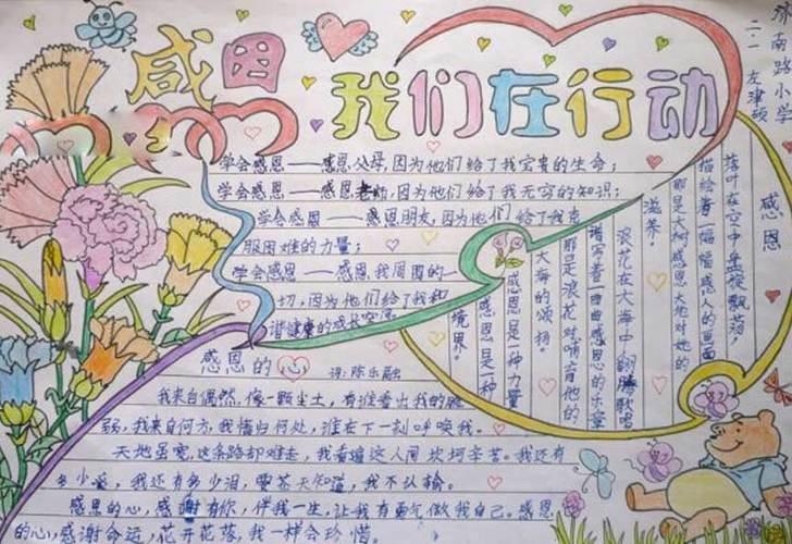 小学生关于感恩节手抄报图片设计