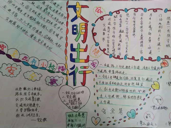 文明出行的英语手抄报文明出行手抄报