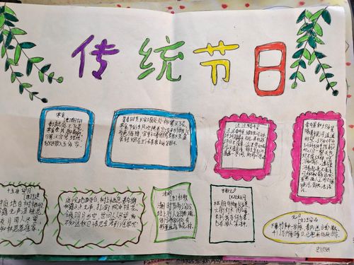 传统节日古诗词集锦 双树王小学六年级手抄报集锦