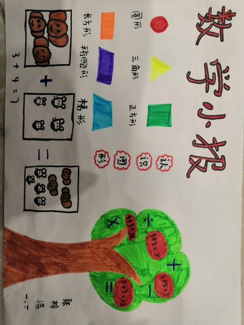 善南贾庄小学 魅力数学 一年级一班第一次手抄报