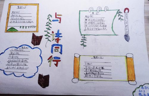 光谷七小403 与诗同行 去看远方 现代诗手抄报集锦