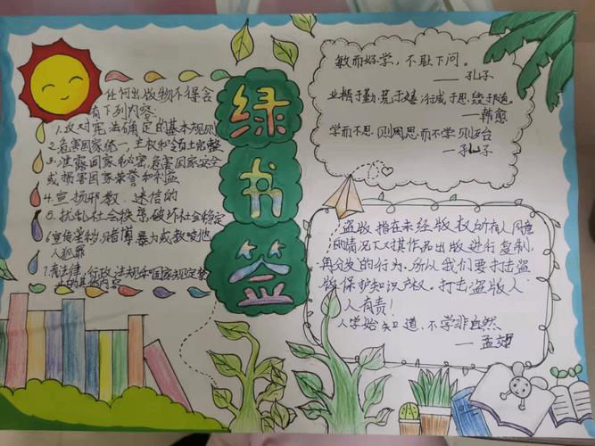 2024年度辽宁省 绿书签行动 手抄报 锦州地区优秀作品 北镇 小学 图书