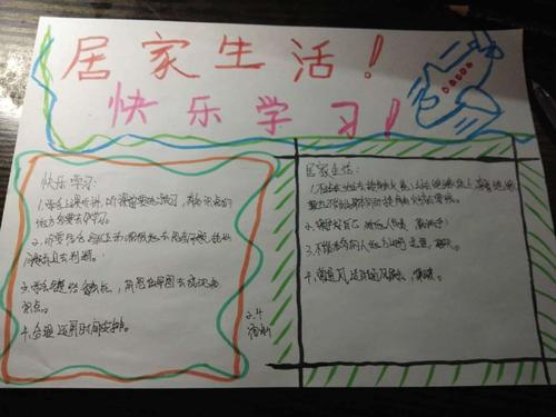 北部新区实验学校初二四班 居家如校 快乐学习 手抄报合集