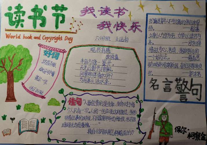 六 4 班 第四小队读书手抄报展示